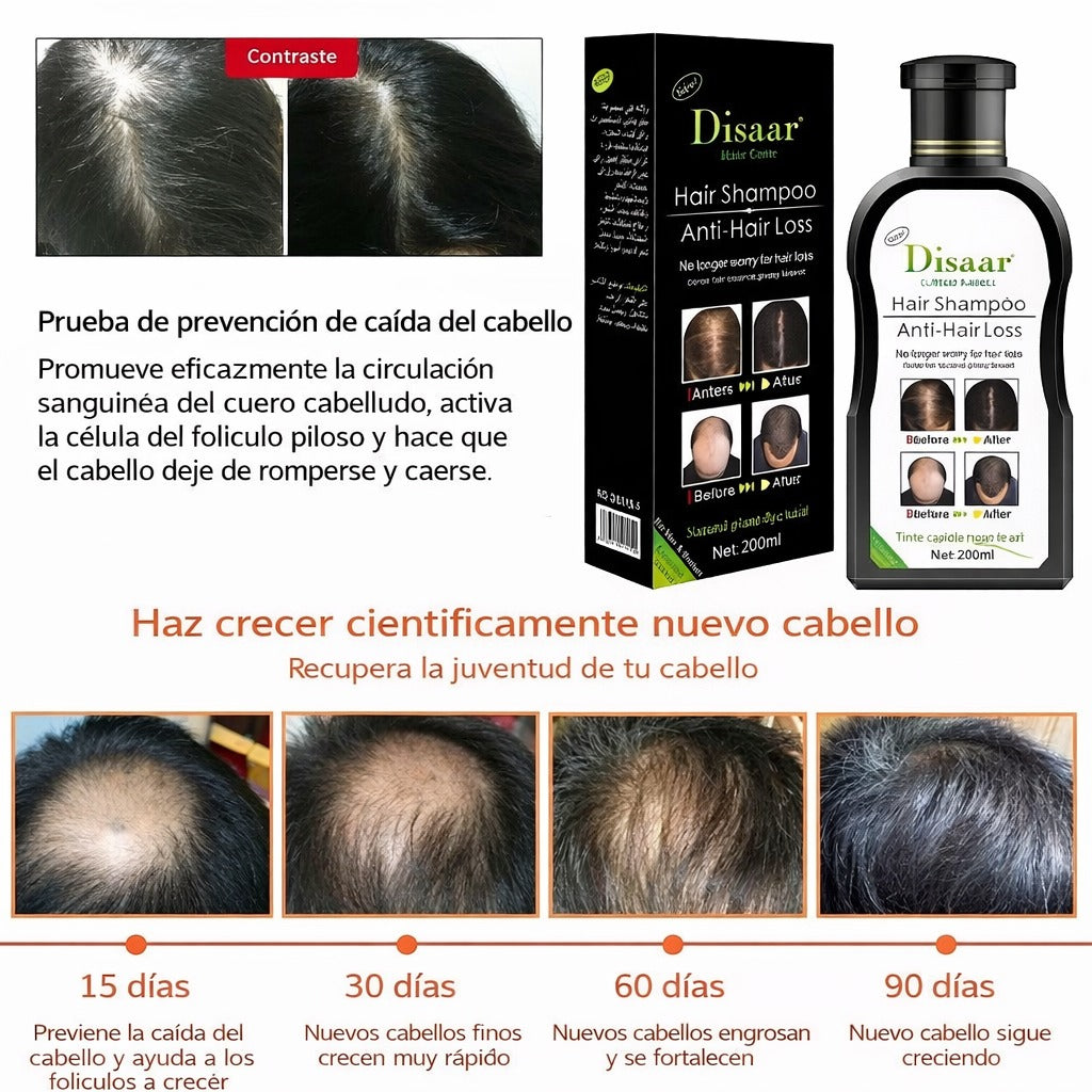 Shampoo Anticaida Hair Care Disaar - Cabello Más Fuerte y Saludable 🧴