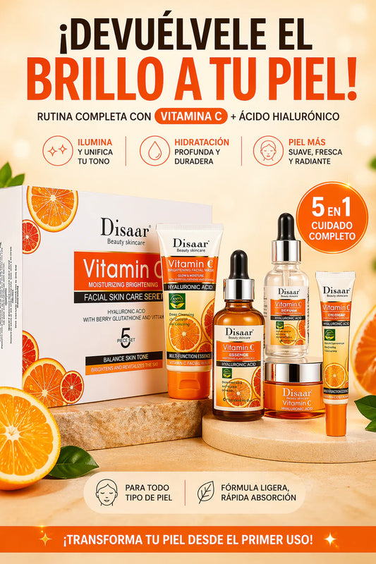 Set Facial Vitamina C Disaar 5 Piezas