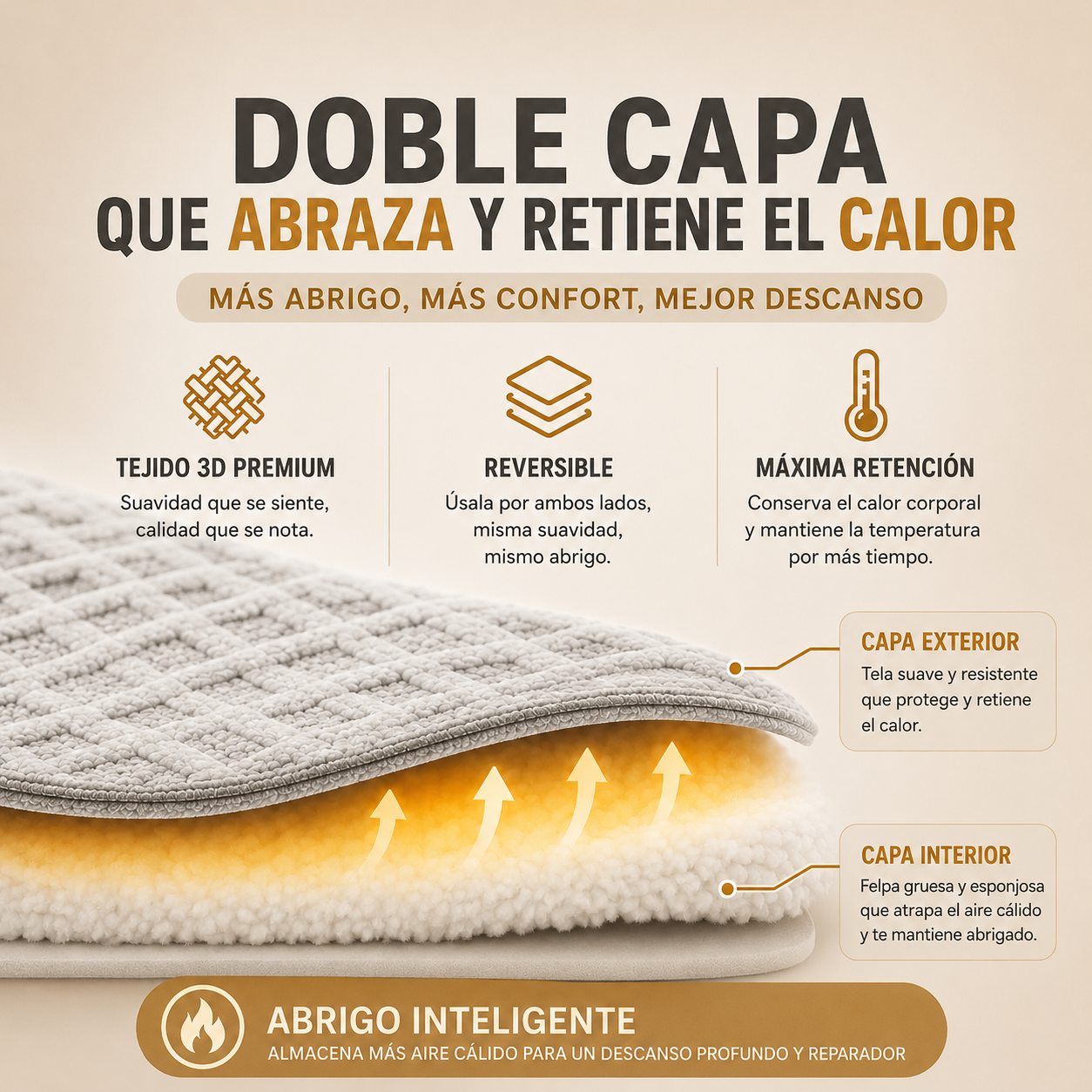 Frazada Plush con Chiporro 2 Plazas – Máxima Calidez y Suavidad ✨🛏️