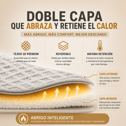 Frazada Plush con Chiporro 2 Plazas – Máxima Calidez y Suavidad ✨🛏️