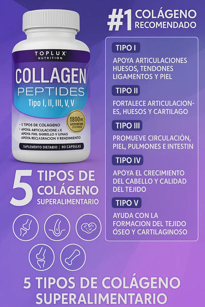 COLÁGENO PEPTIDES 5 TIPOS – 60 CÁPSULAS