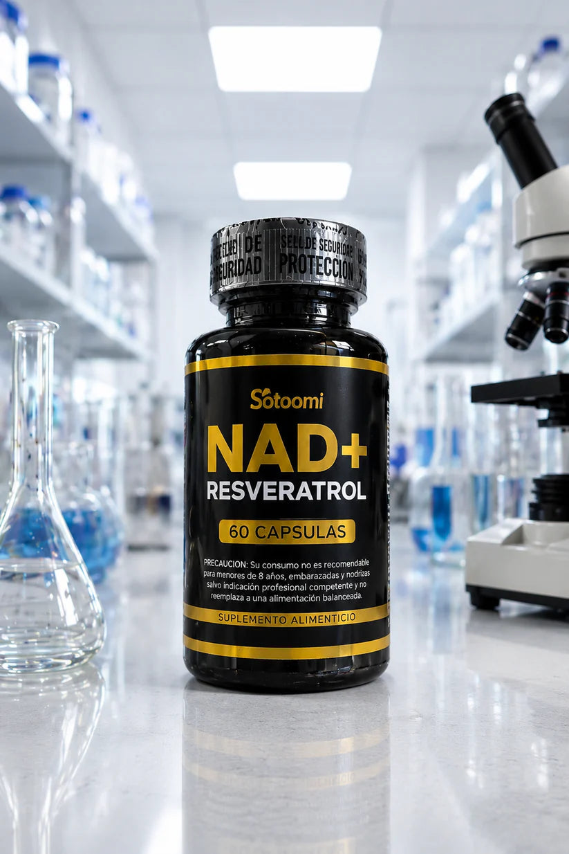 NAD+RESVERATROL | 60 Cápsulas – Energía y Juventud Celular ✨