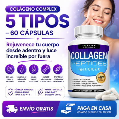 COLÁGENO PEPTIDES 5 TIPOS – 60 CÁPSULAS