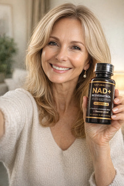 NAD+RESVERATROL | 60 Cápsulas – Energía y Juventud Celular ✨