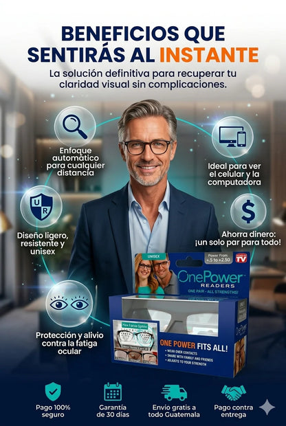 Lentes de Lectura One Power – Visión Perfecta en Todo Momento