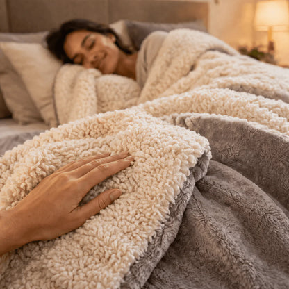 Frazada Plush con Chiporro 2 Plazas – Máxima Calidez y Suavidad ✨🛏️