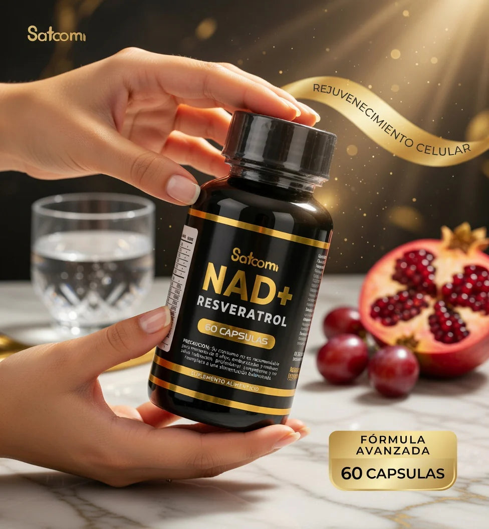NAD+RESVERATROL | 60 Cápsulas – Energía y Juventud Celular ✨
